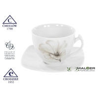 Filiżanka ze spodkiem 250 ml dek: G463 Magnolia AKCENT