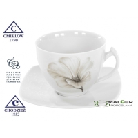 Filiżanka ze spodkiem 400 ml dek: G463 Magnolia AKCENT