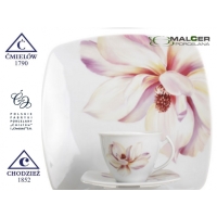 Komplet talerzy dla 6 osób / 18 części dek: E604 Peonia AKCENT