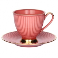 Filiżanka ze spodkiem 250 ml dek: GZ04 Koral DALIA GIFT BOX