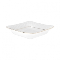 Salaterka kwadratowa 24 cm dek. B014 Złota Linia IWONA