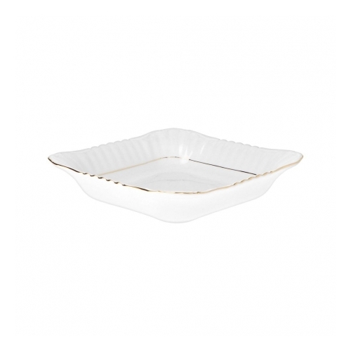 Salaterka kwadratowa 24 cm dek. B014 Złota Linia IWONA