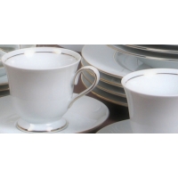 Spodek pod filiżankę 14 cm dek: B014 / 0164 Złota Linia ASTRA
