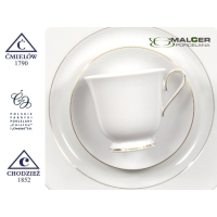 Spodek pod filiżankę 14 cm dek: B014 / 0164 Złota Linia ASTRA
