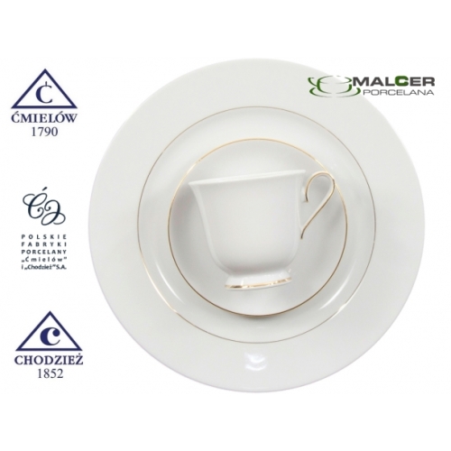 Spodek pod filiżankę 14 cm dek: B014 / 0164 Złota Linia ASTRA