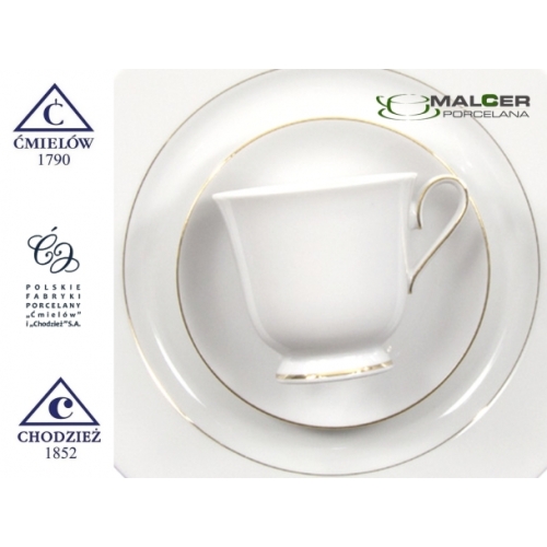 Spodek pod filiżankę 14 cm dek: B014 / 0164 Złota Linia ASTRA