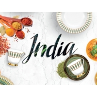 Serwis obiadowy dla 12 osób / 43 części dek: G413 India ASTRA