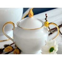 Serwis do herbaty dla 6 osób / 23 części dek: G067 Złota Wstęga ASTRA