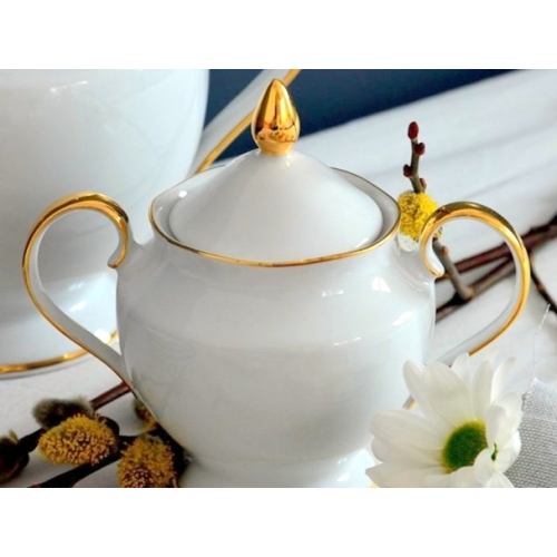 Serwis do herbaty dla 6 osób / 23 części dek: G067 Złota Wstęga ASTRA