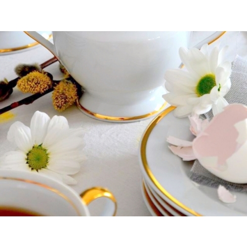 Serwis do kawy dla 6 osób / 22 części dek: G067 Złota Wstęga ASTRA