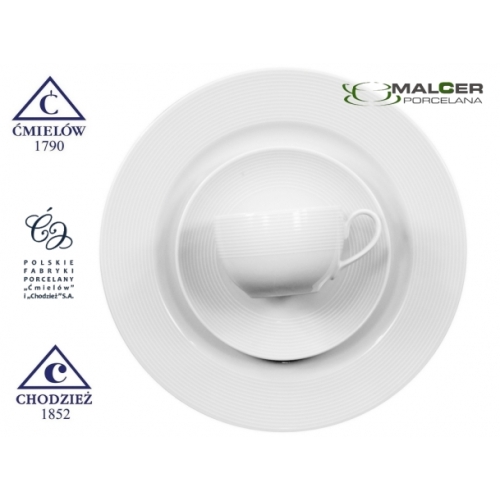 Talerz płytki 17 cm dek: E755 Biała Linea YVETTE 6/6
