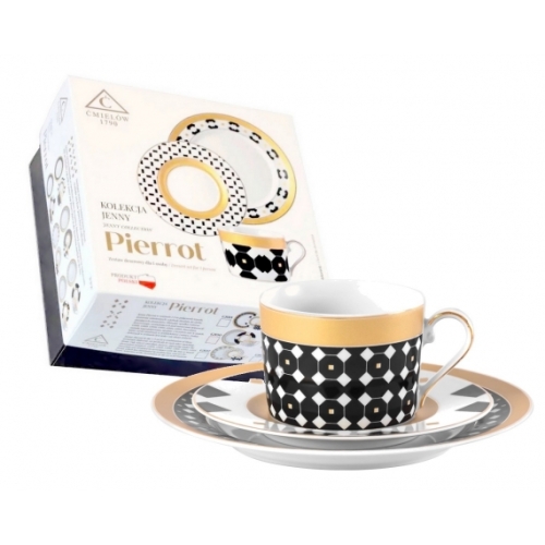 Serwis do kawy dla 1 osoby / 3 części G888 Pierrot JENNY GIFT BOX