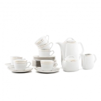 Serwis do kawy dla 6 osób / 18 części dek: 3604 Złota Linia PUŁASKI