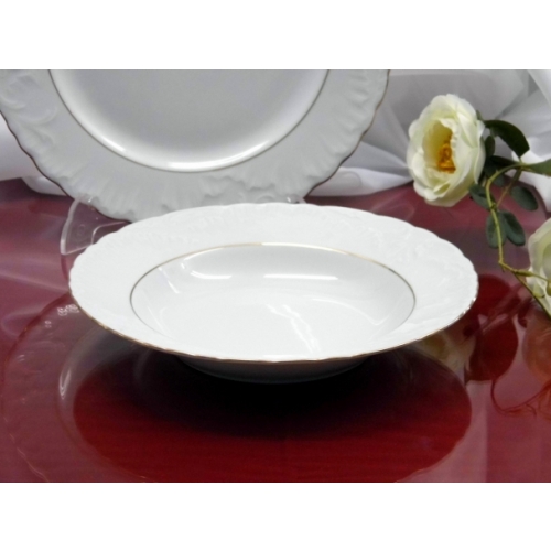 Talerz głęboki 22,5 cm dek: 3604 Złota Linia ROCOCO