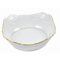Salaterka kwadratowa 17 cm dek: 3604 Złota Linia ROCOCO
