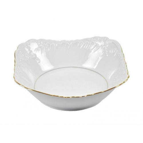 Salaterka kwadratowa 24 cm dek: 3604 Złota Linia ROCOCO
