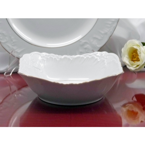 Salaterka kwadratowa 27 cm dek: 3604 Złota Linia ROCOCO