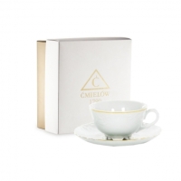 Filiżanka niska 220 ml ze spodkiem dek: 3604 Złota Linia ROCOCO GIFT BOX