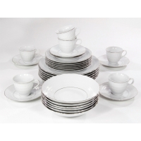 Komplet talerzy dla 6 osób / 18 części Platynowa Linia SOFIA