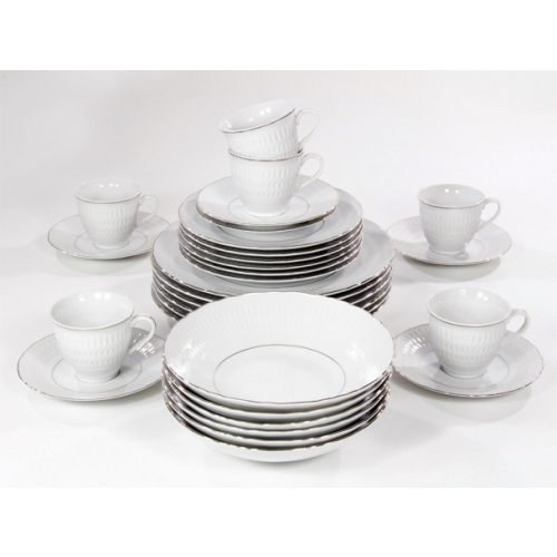 Komplet talerzy dla 6 osób / 18 części Platynowa Linia SOFIA