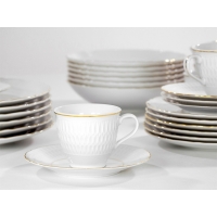Serwis obiadowy dla 6 osób / 25 części Złota Linia SOFIA