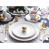 Serwis obiadowy dla 6 osób / 25 części Złota Linia SOFIA