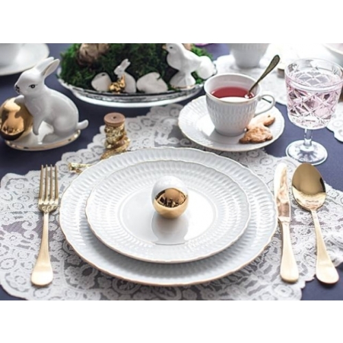 Serwis obiadowy dla 6 osób / 25 części Złota Linia SOFIA