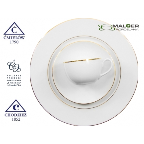 Serwis obiadowo-kawowy dla 12 osób / 109 części dek: 3604 Złota Linia YVONNE