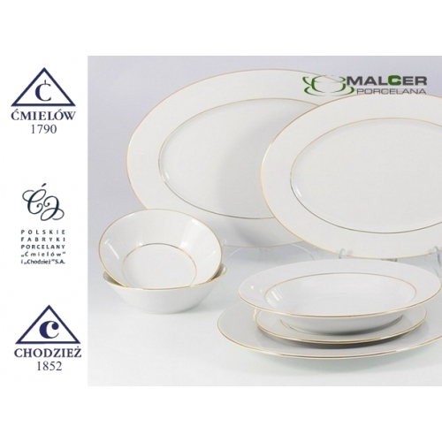 Serwis obiadowo-kawowy dla 12 osób / 109 części dek: 3604 Złota Linia YVONNE