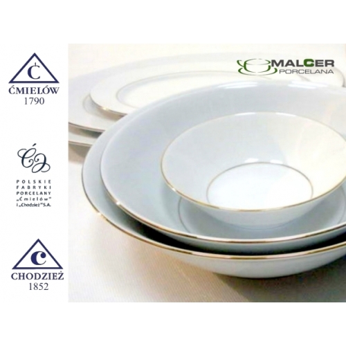 Serwis obiadowo-herbaciany dla 12 osób / 110 części dek: 3604 Złota Linia YVONNE