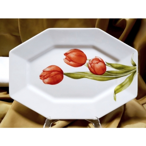 Półmisek owalny 33 cm dek: 088 Tulipan ETA  WYPRZEDAŻ