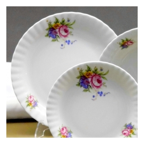 Talerz płytki 24 cm Kwiat 963 IWONA 3 rzuty