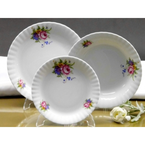 Talerz głęboki 22,5 cm Kwiat 963 IWONA 3 rzuty