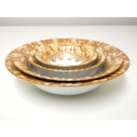 Komplet salaterek ok. 13,16,23,26 Brown & Gold IWONA