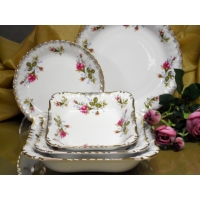 Salaterka kwadratowa 24 cm dek: 001 Róża Złota IWONA