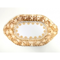 Półmisek owalny 24 cm Brown & Gold IWONA