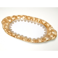 Półmisek owalny 33 cm Brown & Gold IWONA
