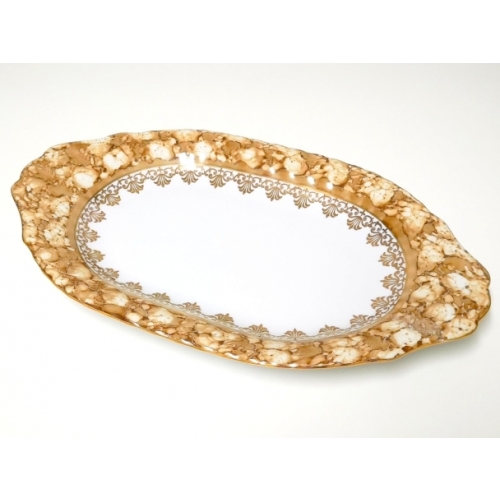 Półmisek owalny 33 cm Brown & Gold IWONA