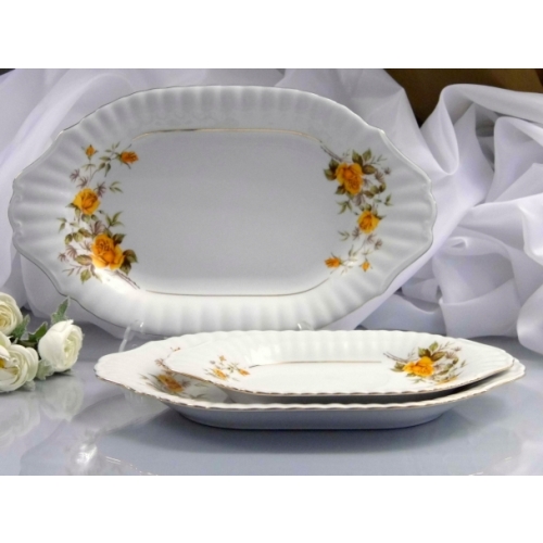 Półmisek owalny 24 cm dek: 097 Golden Rose IWONA