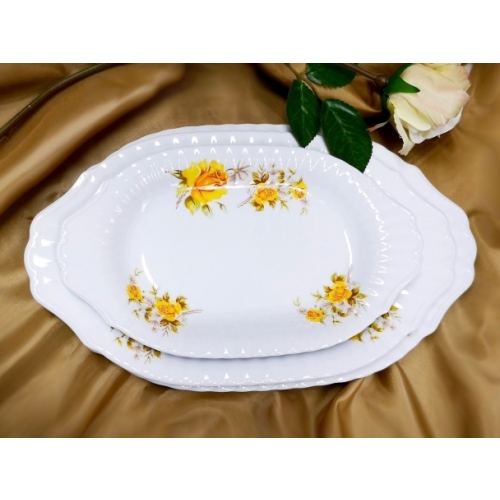 Półmisek owalny 39 cm dek: 973 Golden Rose IWONA