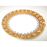 Półmisek okrągły 32 cm Brown & Gold IWONA