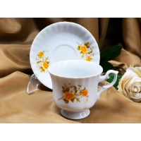 Filiżanka 220 ml ze spodkiem dek: 973 Golden Rose IWONA