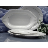 Serwis obiadowy z porcelany dla 12 osób / 45 części dek: 074 Platynowa Linia IWONA