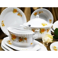 Serwis obiadowy dla 12 osób / 45 części dek: 973 Golden Rose IWONA