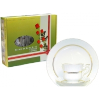 Serwis do kawy dla 6 osób / 12 części dek: 052 Złoty Pasek IWONA GIFT BOX