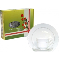 Serwis do kawy dla 6 osób / 12 części dek: 074 Platynowa Linia IWONA GIFT BOX