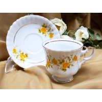 Serwis do kawy dla 6 osób / 12 części dek: 097 Golden Rose IWONA
