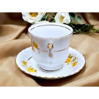 Serwis do kawy dla 6 osób / 12 części dek: 097 Golden Rose IWONA