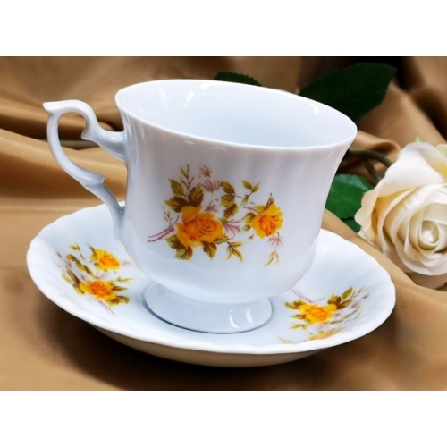 Serwis do kawy dla 6 osób / 21 części dek: 973 Golden Rose IWONA
