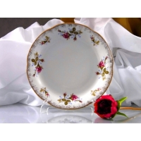 Talerz płytki 24 cm dek: 001 Róża Złota KAMELIA
